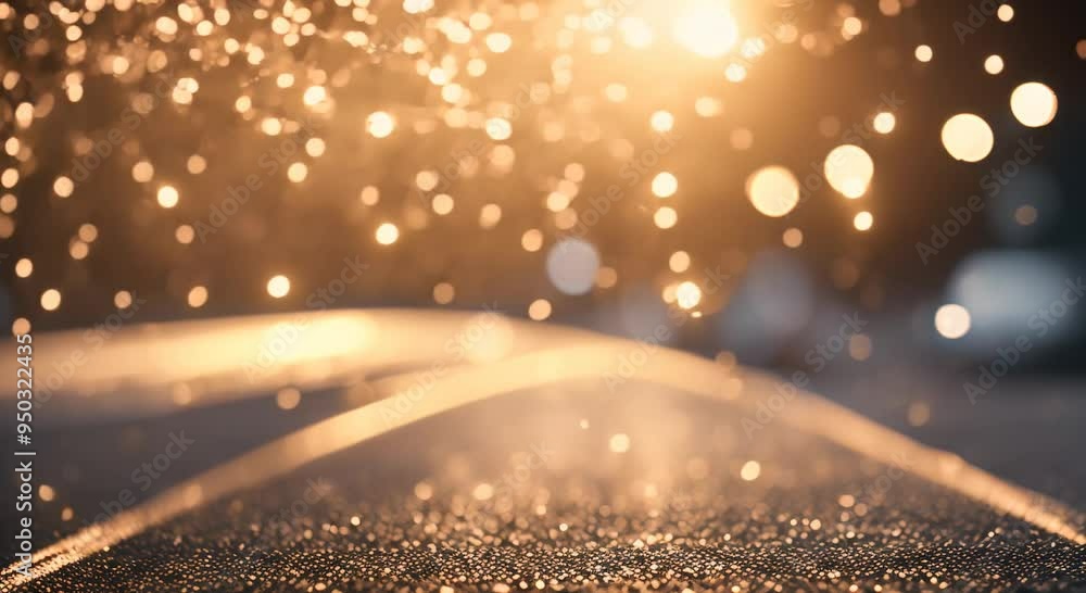 Poster bokeh abstract sparkling light rays 4k animation