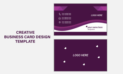 Beauty business card design template with vector design