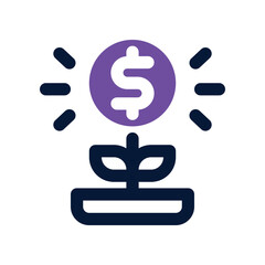 investment icon. vector dual tone icon for your website, mobile, presentation, and logo design.