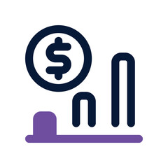 statistic icon. vector dual tone icon for your website, mobile, presentation, and logo design.