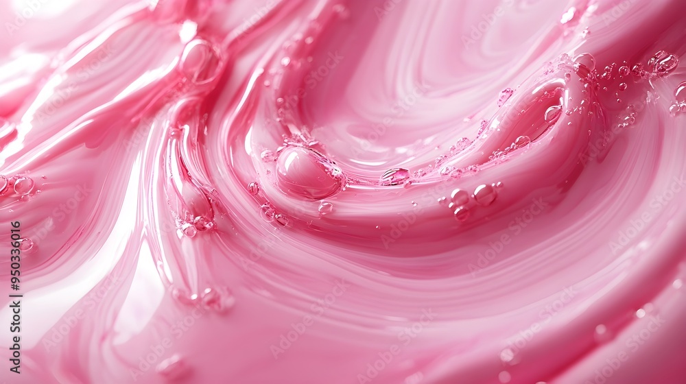 Poster mesmerizing swirls of strawberry milk a visually delightful abstract pattern