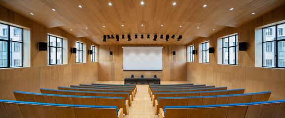 Modern lecture hall interior at a university