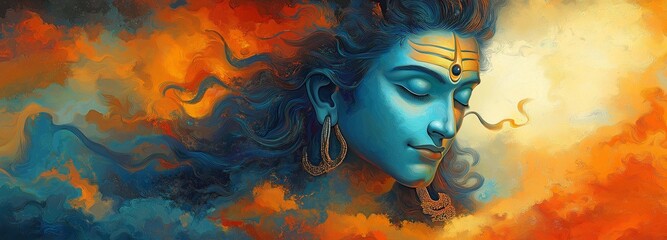 Stunning digital art featuring Lord Shiva, capturing his serene yet powerful presence.