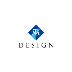 modern initial TM logo or MT design vector for finance business advisor design template