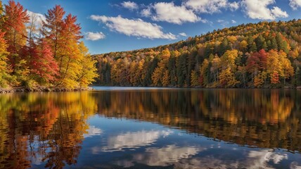 Obraz premium autumn landscape with lake