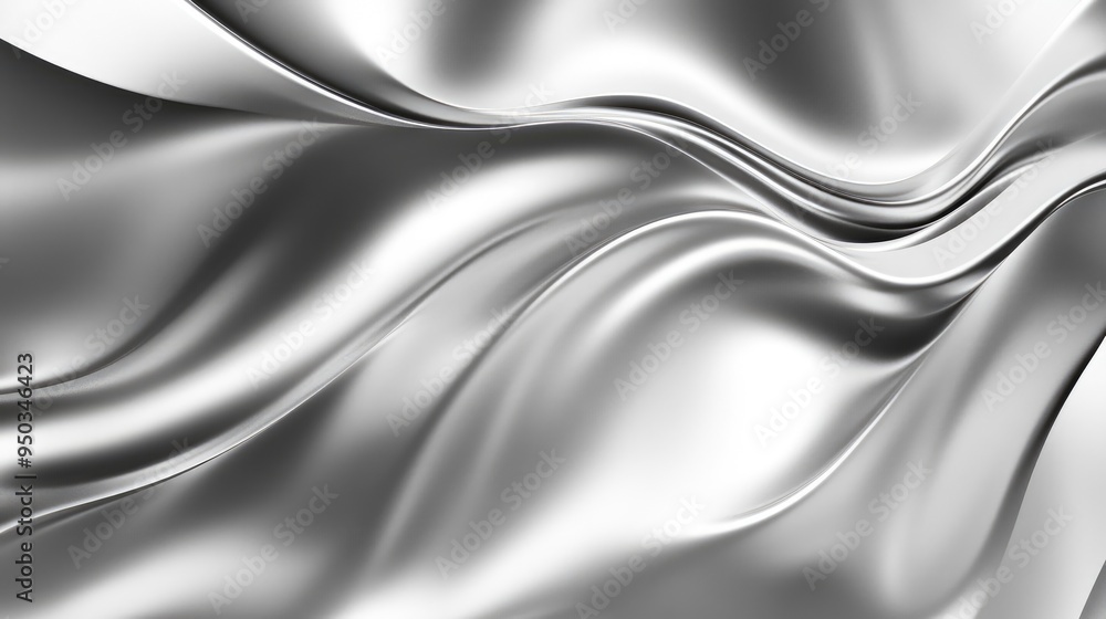 Poster smooth silver gradient background with a cool metallic sheen, ideal for sleek and modern design conc