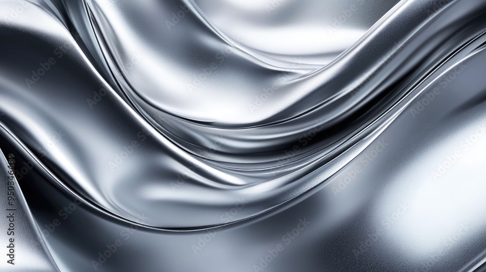 Poster smooth silver gradient background with a cool metallic finish, creating a sleek and futuristic feel