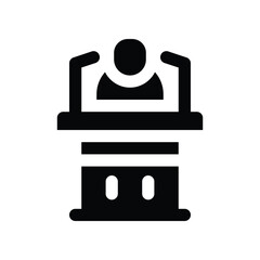 podium icon. vector glyph icon for your website, mobile, presentation, and logo design.