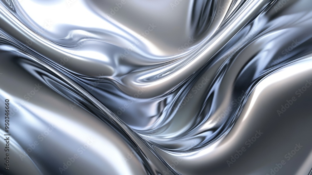Aufkleber smooth silver gradient background with a polished and reflective surface, creating a stylish and con