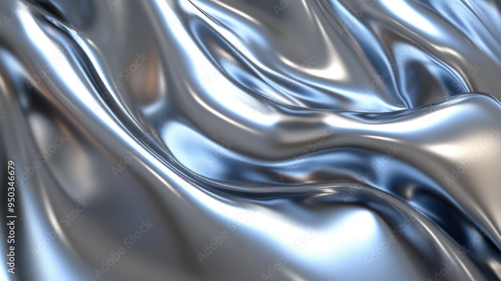 Poster smooth silver gradient background with a polished and reflective surface, creating a stylish and con