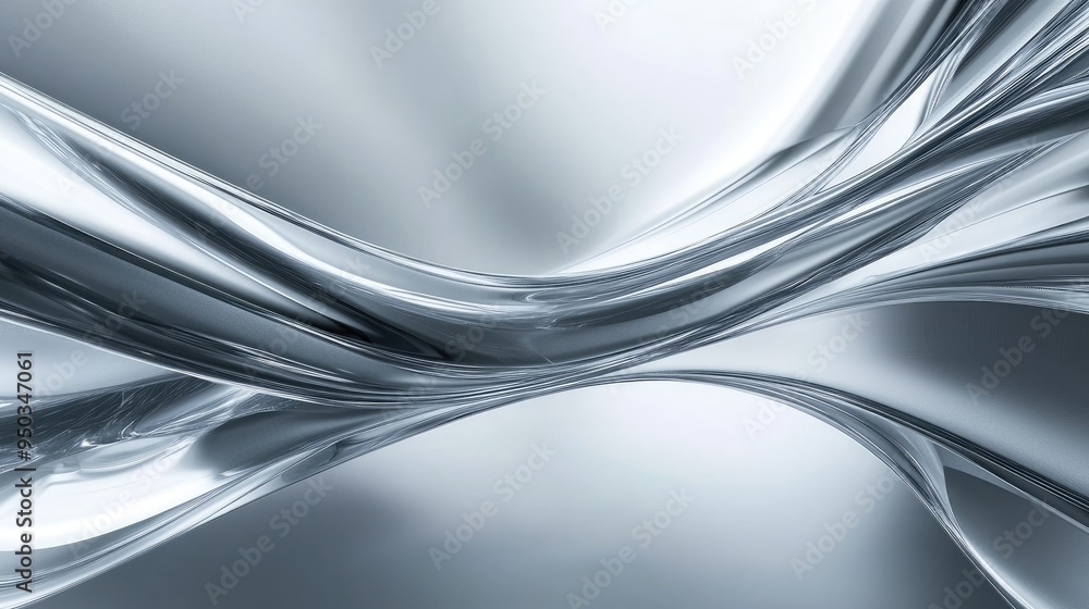 Poster smooth silver gradient background with subtle light reflections, creating a modern and elegant atmos