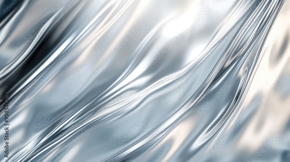 Poster smooth silver gradient background with subtle light reflections, creating a modern and elegant atmos