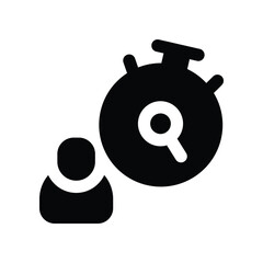 stopwatch icon. vector glyph icon for your website, mobile, presentation, and logo design.