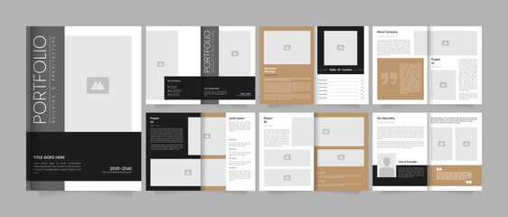 Architecture portfolio brochure design or portfolio template design