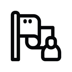 flag icon. vector line icon for your website, mobile, presentation, and logo design.