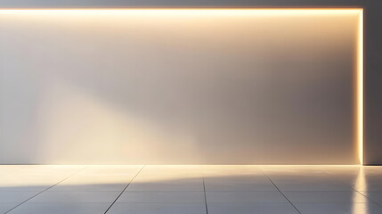 A flat vector illustration of a modern luxury interior wall, pure white, with a smooth glossy finish, wall mockup, minimalistic and sophisticated, clear background