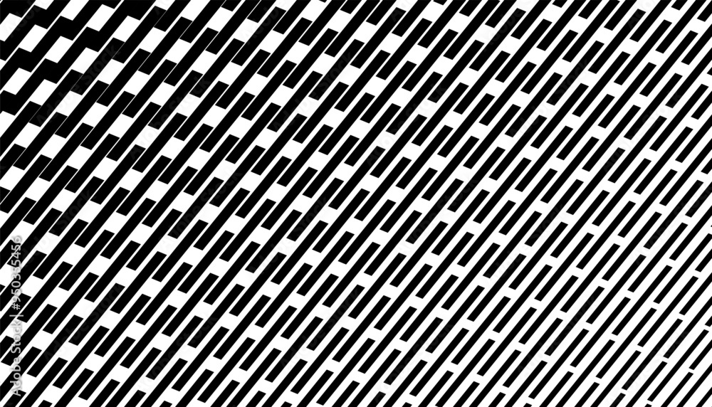 Poster black and white transition pattern with stripes. halftone texture for background and jersey design. 