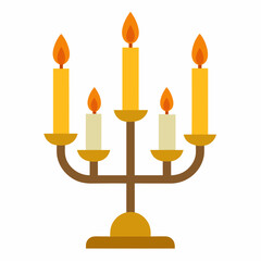 The candle holder on a white background