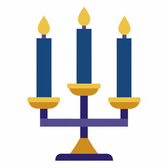 The candle holder on a white background