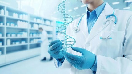 AI analyzing genetic markers for personalized medicine, Personalized Medicine, AI-driven health insights