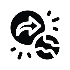 publish icon. vector glyph icon for your website, mobile, presentation, and logo design.