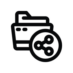 folder icon. vector line icon for your website, mobile, presentation, and logo design.