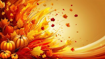 "Autumn Radiance: A Thanksgiving Abstract" .background