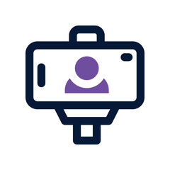 vlog icon. vector dual tone icon for your website, mobile, presentation, and logo design.
