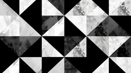 Sleek Black and White Geometric Pattern