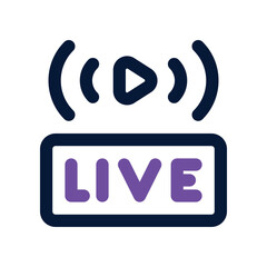 live icon. vector dual tone icon for your website, mobile, presentation, and logo design.