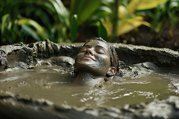 Unwind in Nature's Embrace: A Serene Mud Bath Experience for Pure Relaxation and Rejuvenation in a Tropical Oasis