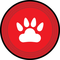 Simple and cute pet line icons of frisbee