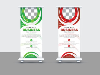 corporate marketing roll up banner design