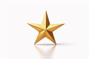 Obraz premium Golden star isolated on white background.