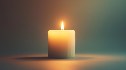 white candle against a plain background