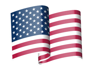 Fototapeta premium waving flag of the United States of America