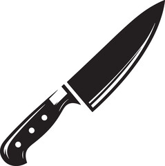 Chef's Knife Silhouette Vector Illustration
