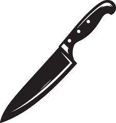 Chef's Knife Silhouette Vector Illustration