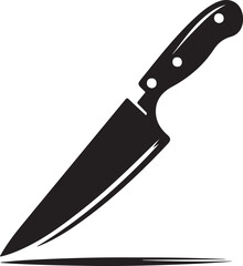 Chef's Knife Silhouette Vector Illustration