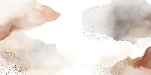 Abstract horizontal watercolor background. Hand drawn vector texture. Brush stroked painting pastel color watercolour