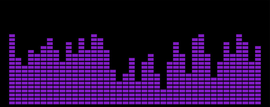  Audio Equalizer Display on Black Background