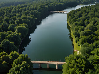Green around the reservoir