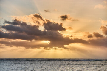 Beautiful sunset over the ocean