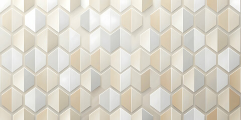 Fototapeta premium Abstract Geometric Beige Pattern: A minimalist and modern background texture featuring a repeating pattern of geometric shapes in soft beige tones. perfect for creating a sense of calm and sophistica