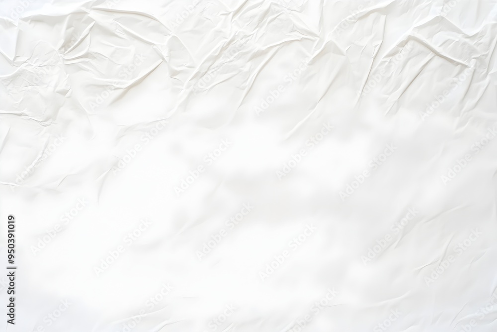 Aufkleber close up image of a crumpled wrinkled and creased white paper texture this abstract background can b