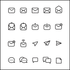 メールやチャットのアイコン素材