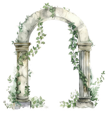 recommend clip art: PNG Ancient archway with climbing vines