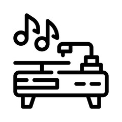 turntable line icon