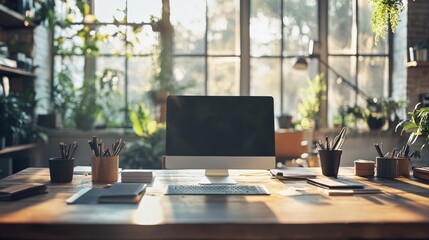 Modern Office with Sun Light