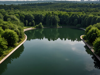 Green around the reservoir
